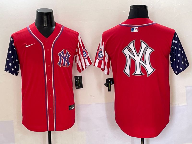 Men New York Yankees Blank Red a generation of national flags Jointly Name 2025 Nike MLB Jersey style 29->new york yankees->MLB Jersey